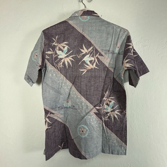 Vintage Mark Raysten Short Sleeve Button-Up Hawaiian Shirt Medium Mixed Print - Picture 2 of 7